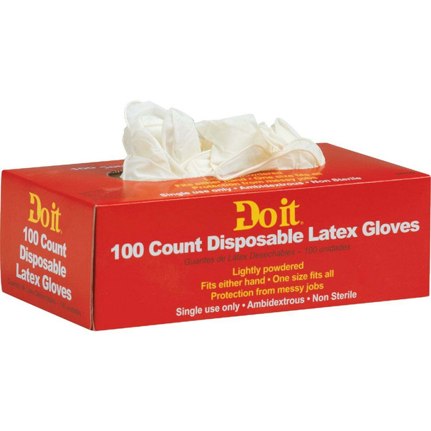 Do it 1 Size Fits All 1-Use Latex Disposable Glove (100-Pack) 643742