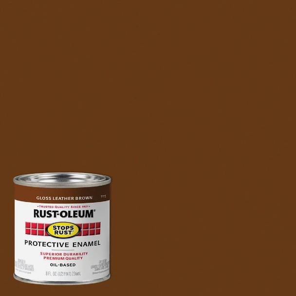 Stops Rust Leather Brown Enamel 7775730