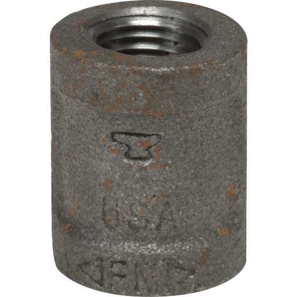 Anvil 1-1/4 In. Malleable Black Iron Standard Merchant Coupling 8700133252