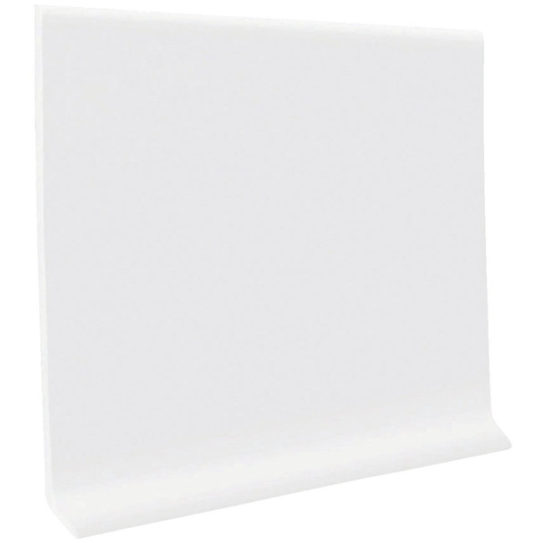 Roppe 4 In. x 20 Ft. Roll Snow White Vinyl Self-Stick Wall Cove Base HC40C54S161