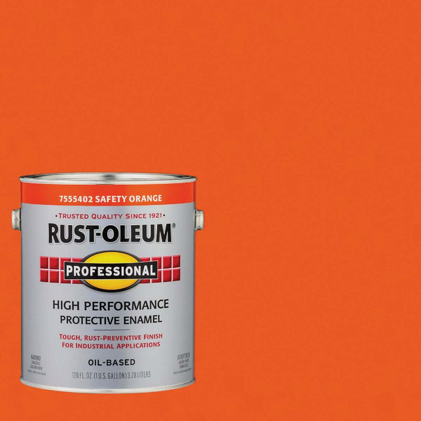 Rust-Oleum Professional DTM Industrial Enamel, Safety Orange, 1 Gal. 7555402