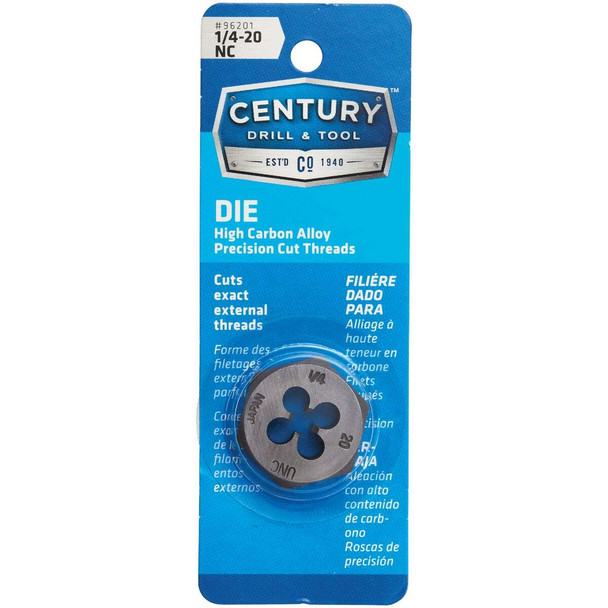 Century Drill & Tool Die Hex 1/4-20 Nc 96201