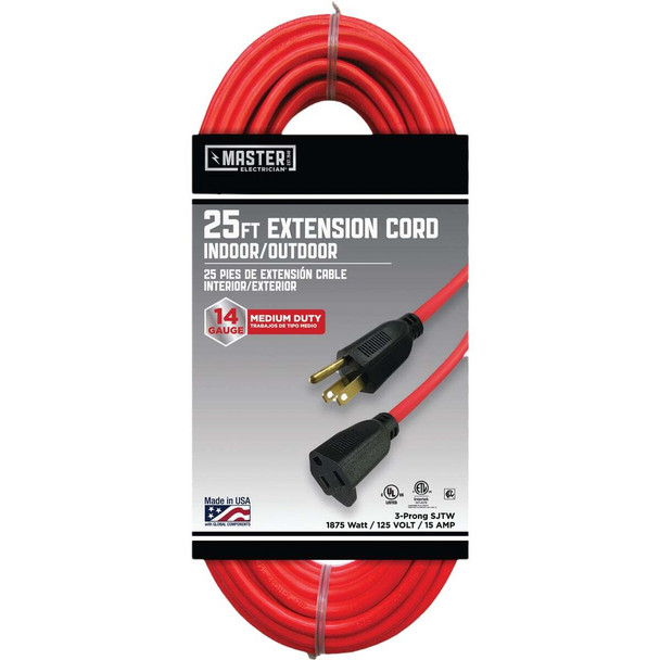 Master Electrician 25 Ft. 14/3 Heavy-Duty Outdoor Extension Cord 63025ME