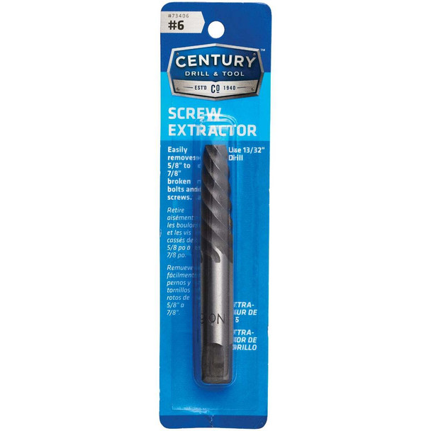 Century Drill & Tool #6 Spiral Flute Screw Extractor 73406