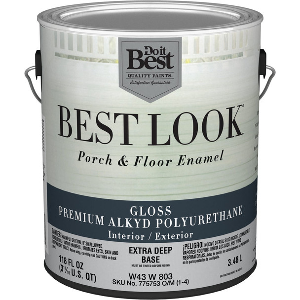 Best Look 1 Gal. Extra Deep Base Polyurethane Gloss Porch & Floor Enamel