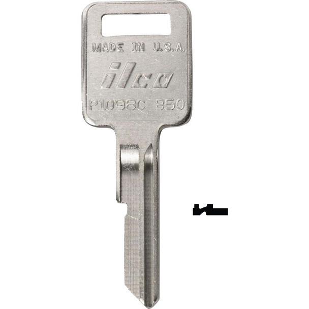 ILCO GM Nickel Plated Automotive Key, B50 / P1098C (10-Pack) IAL3281706B