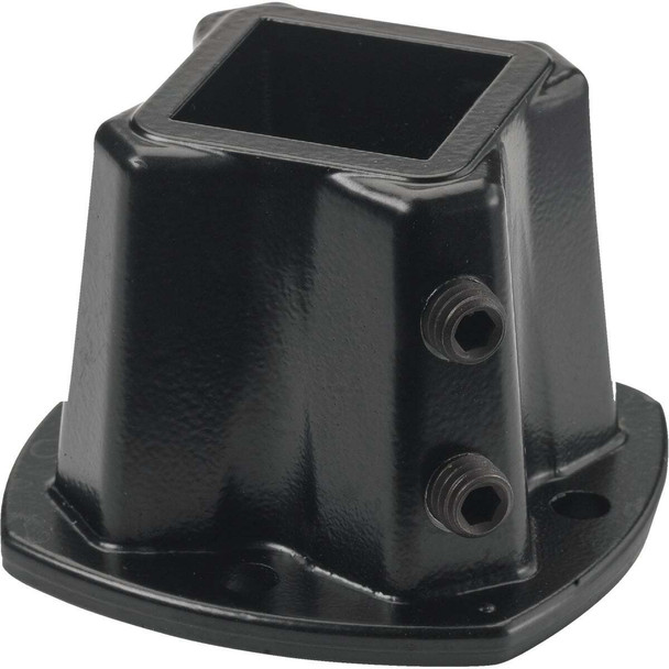 Gilpin Windsor Plus 1-1/4 In. Square Black Aluminum Floor Post Flange 579