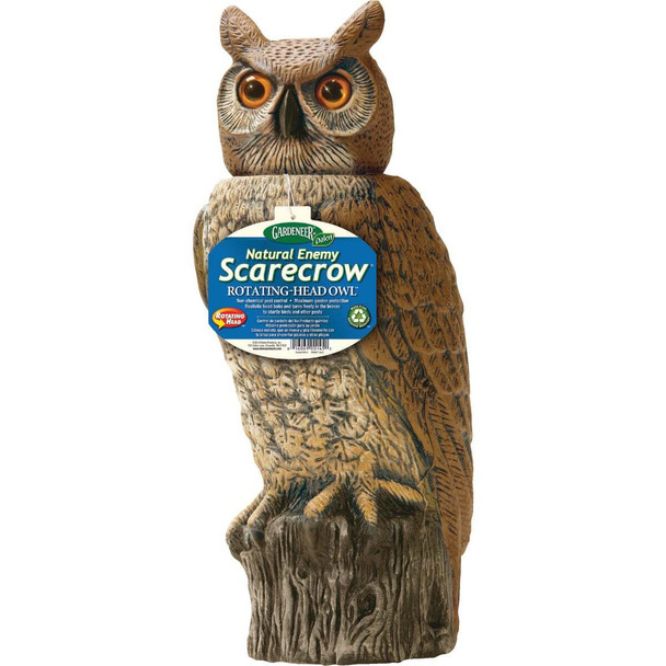 Natural Enemy Scarecrow 18" Owl W/ Rotating Head RH04-CUS