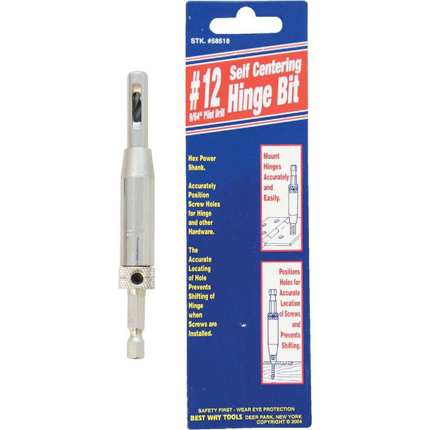 Best Way Tools #12 9/64 In. Hinge Drill Bit B58518