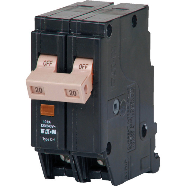 Eaton CHF 20A Double-Pole Standard Trip Circuit Breaker CHF220