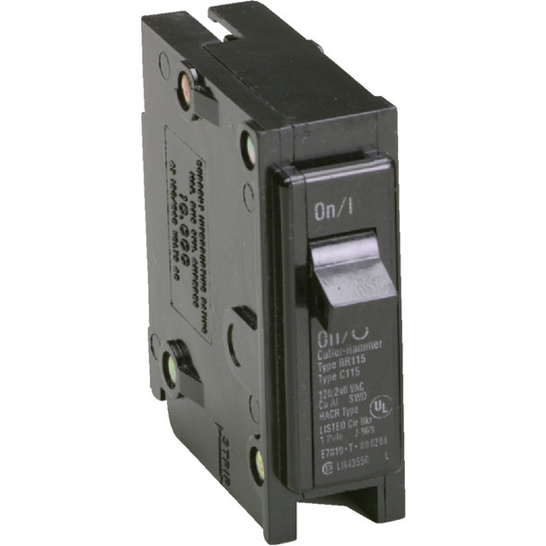 Eaton BR 15A Single-Pole Standard Trip Circuit Breaker BR115