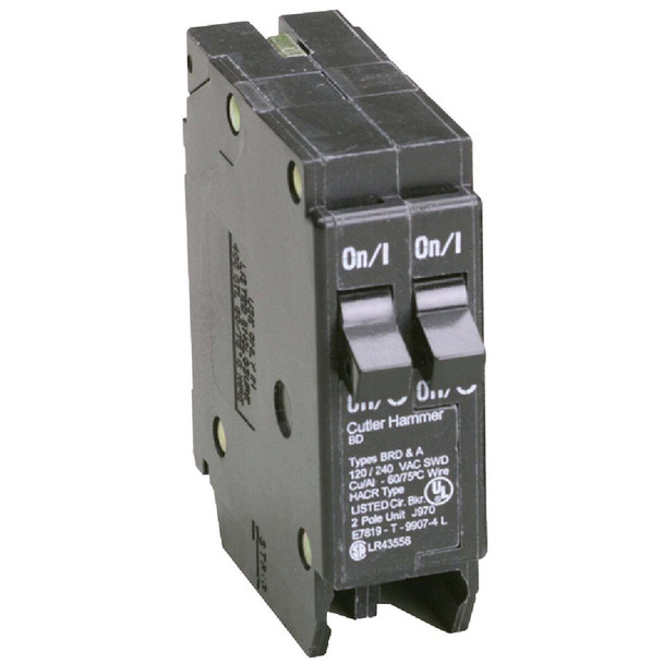 Eaton BD 15A/15A Double-Pole Standard Trip Duplex Circuit Breaker BD1515