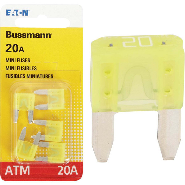 Bussmann 20A 32V ATM Blade Mini Automotive Fuse (5-Pack) BP/ATM-20-RP