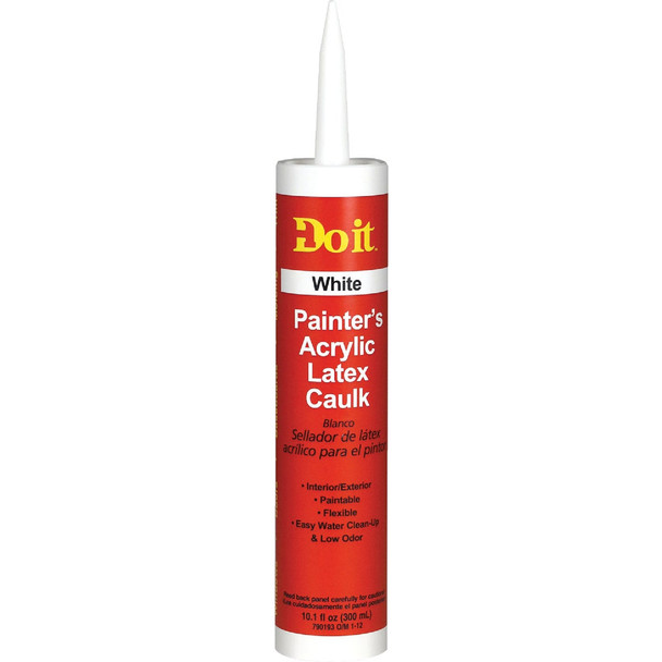 Do it Best 10.1 Oz. White Painter's Acrylic Latex Caulk 7079877016 Pack of 12