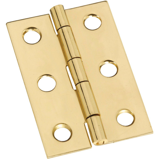 National Hardware 1-3/8 In. x 2 In. Brass Medium Decorative Hinge (2-Pack)