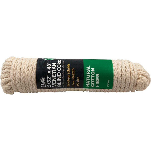 Do it Best 48 Ft. L. x 5/32 In. Diameter Cotton Fiber Venetian Blind Cord 736760