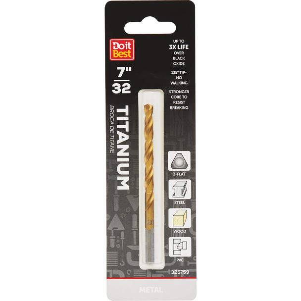 Do it Best 7/32 In. Titanium Drill Bit QJDIB-DB-011