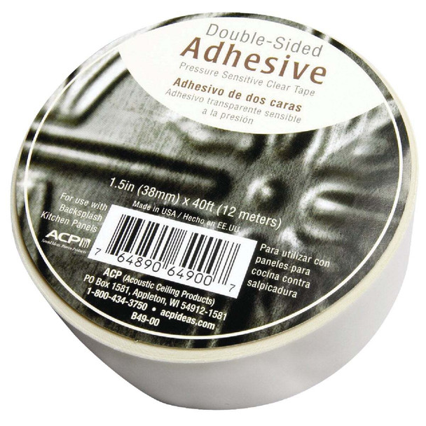ACP 1-1/5 In. W x 40 Ft. L Clear Double-Sided Backsplash Tape (2-Pack) Pack of 4