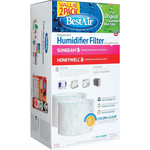 Best Air Replacement Floor Humidifier Wick Filter (2-Pack) H75-2PK-PDQ-2