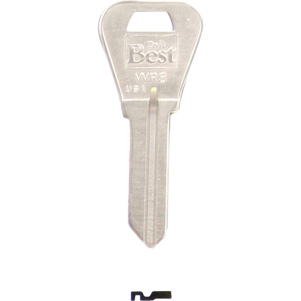 Do it Best Weiser Nickel Plated House Key, WR3 / 1054WB (10-Pack) AL6288802B