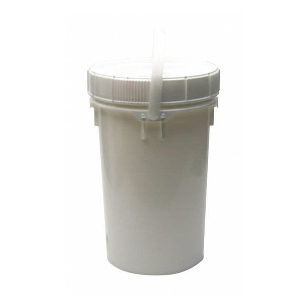 Manufacturer Varies Pail, 6.5 gal., Plastic Handle, White, W/Lid MNG8006-WL