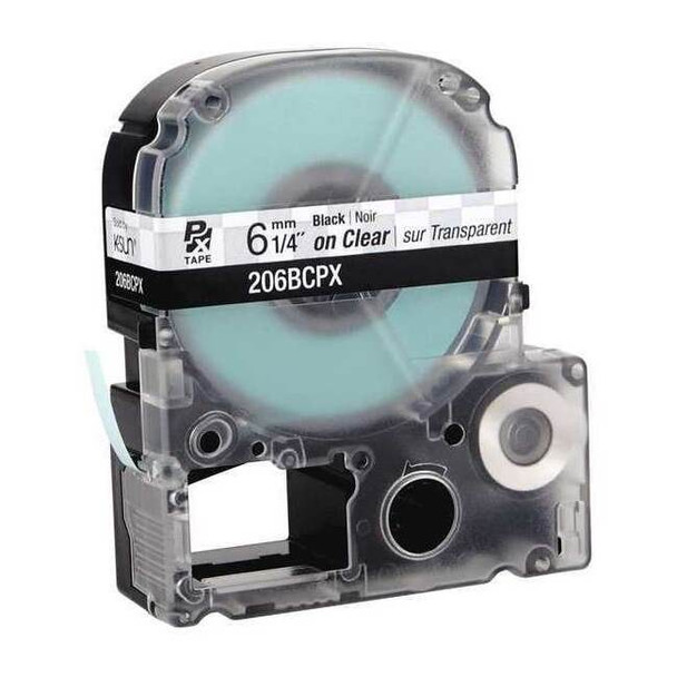 Epson Label Cartridge, Black on Clear, Labels/Roll: Continuous 206BCPX