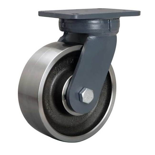 Hamilton Swivel Kingpinless Plate Caster,Steel,8 in,6000 lb S-SEC-83FSB