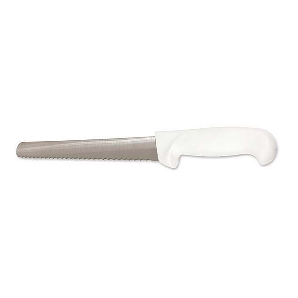 Crestware Bread Knife,10 in Blade,White Handle KN22
