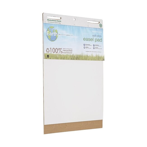 Mastervision Self-Stick Easel Pad, White, PK2 FL1218207