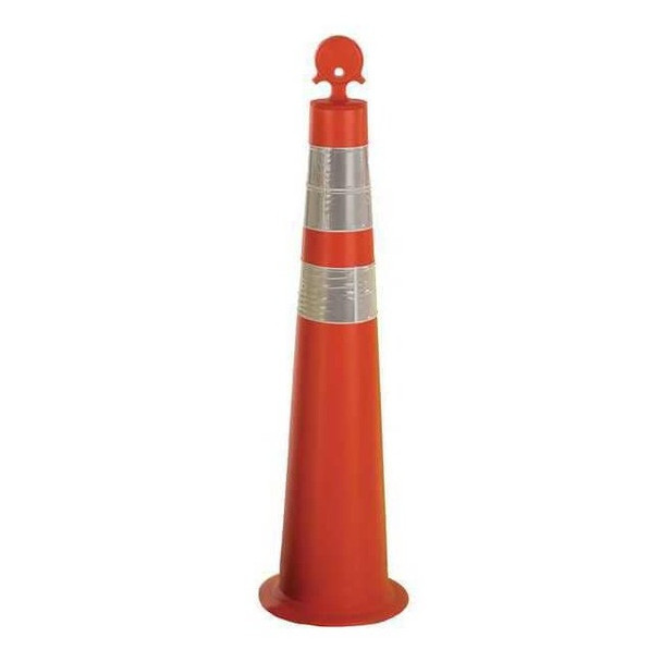 Channelizer Cone, HDPE, High-Intensity Prismatic, 36" Height, 3 lb, Orange