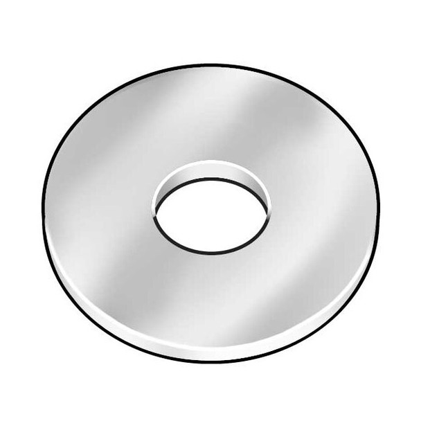 Round Rivet Washer, 3/16 in ID, 3/8 in OD, Aluminum, Plain Finish, 500 PK