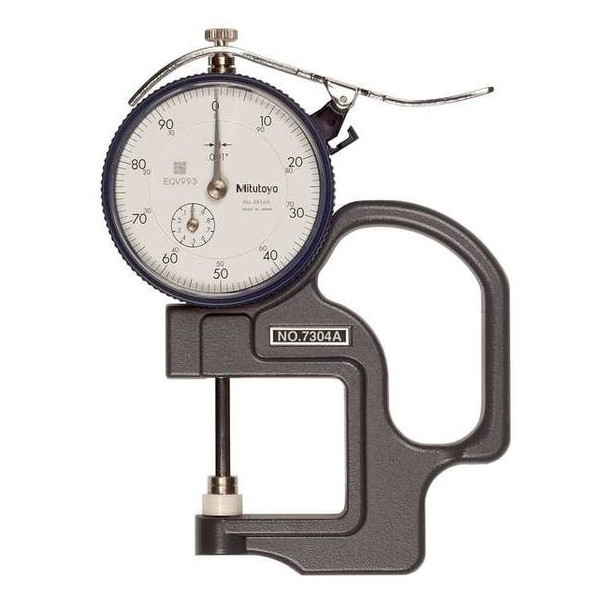 Mitutoyo Dial Thickness Gauge,0 to 1" Range 7304A