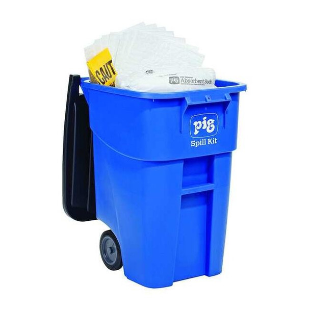 Spill Kit, 40 gal Volume Absorbed per Kit, 50 gal Capacity, Can, Blue, 91