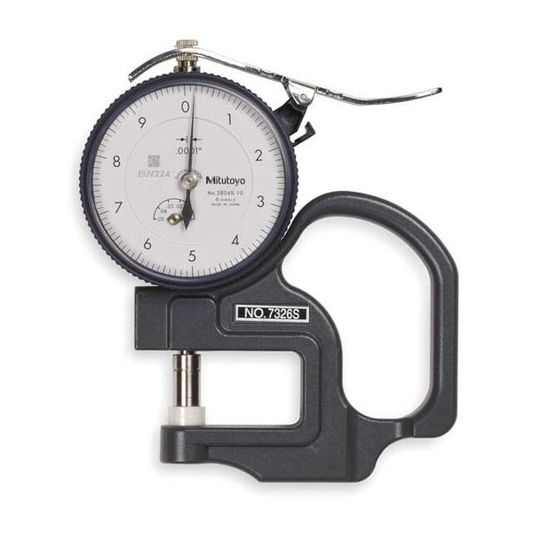 Mitutoyo Dial Thickness Gage,0-0.050 In 7326A