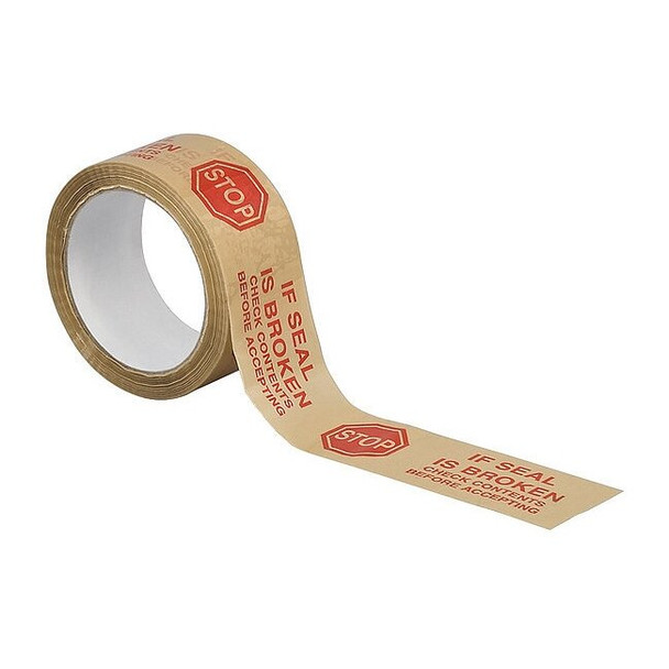 Tapecase Carton Sealing Tape,Tan/Red,2In x 55Yd 15C750