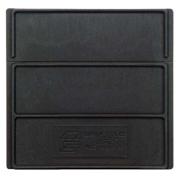 Plastic Divider, Black, 5 1/4 in L, 5 1/4 in H, 6 PK