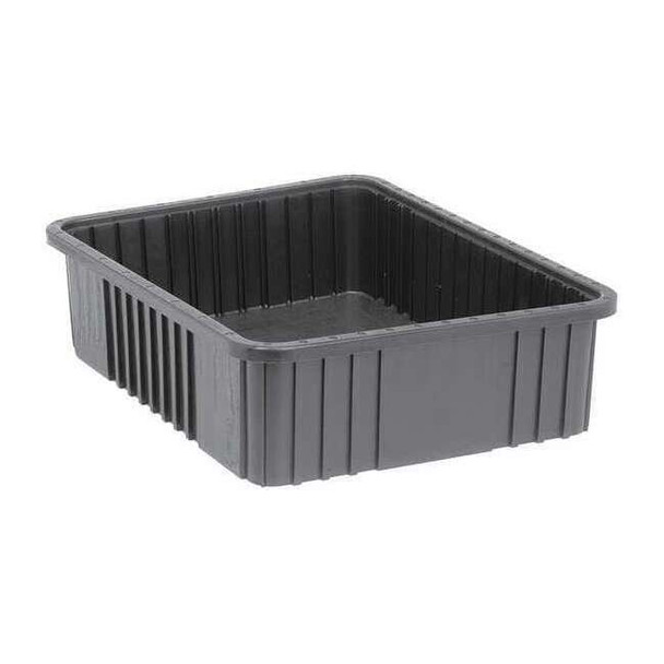 Polypropylene, Divider Box, Black, 22 1/2 in L, 6 in H