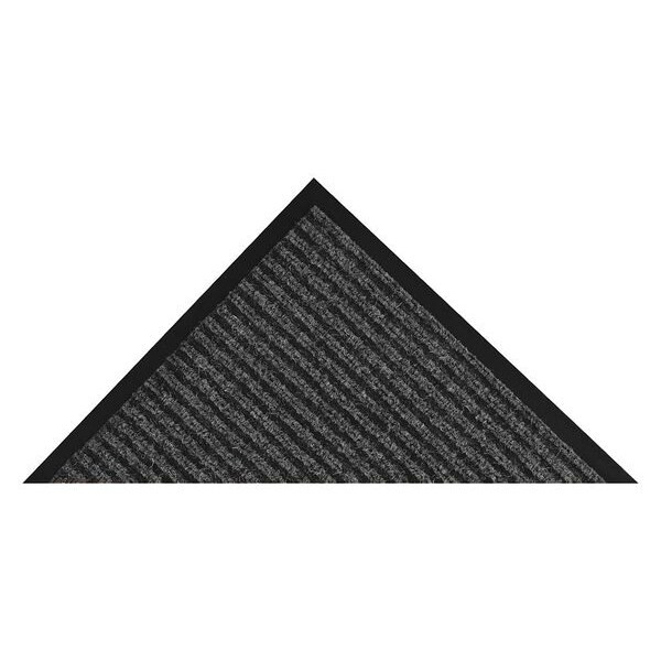 Entrance Mat, Polypropylene, 3/8 in Thick, Charcoal, 4 ft W x 10 ft L