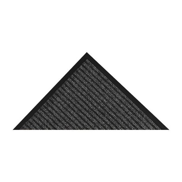 Entrance Mat, Polypropylene, 3/8 in Thick, Charcoal, 4 ft W x 10 ft L