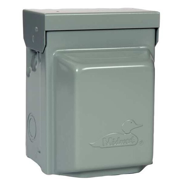 Steel Unmetered Surface Power Outlet, 7-1/8 in H, 5-3/16 in D, NEMA 3R