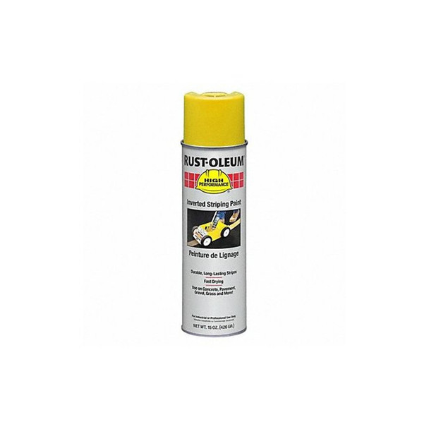 Rust-Oleum Inverted Striping Paint, 20 oz, Yellow, Solvent -Based 2348838V