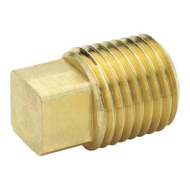 Parker Square Head Plug Brass Square Head Plug, 1/4 in Male NPT X 211P-4