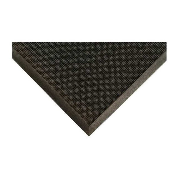 Condor Entrance Mat, Rubber, 3/8 in Thick, Black, 3 ft W x 5 ft L 6LUN1