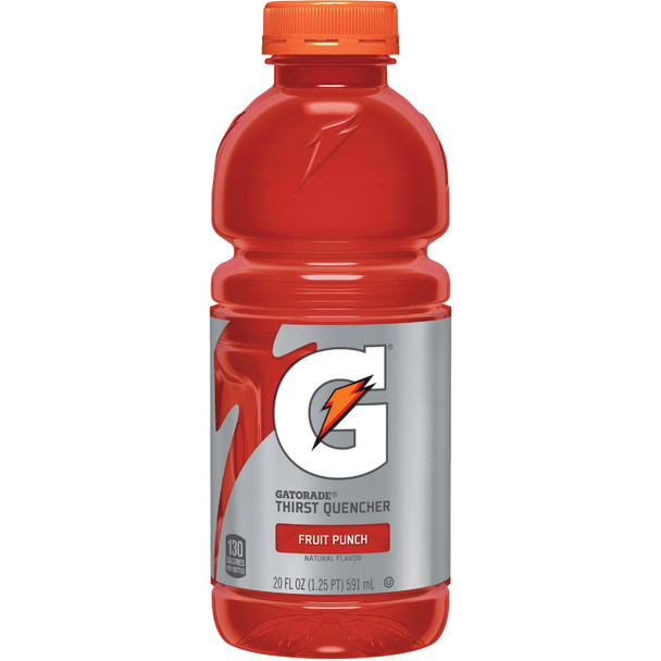 Gatorade 20 Oz. Fruit Punch Wide Mouth Thirst Quencher Drink (24-Pack) 32866