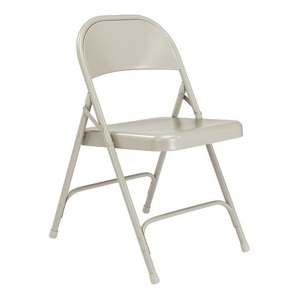 National Public Seating Folding Chair, Steel, Gray,PK4 52