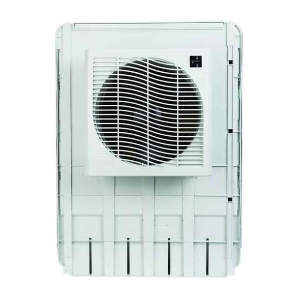 Window Evaporative Cooler, 3,200 cfm, 1,600 sq ft, 2 gal, 1/3 hp, Direct