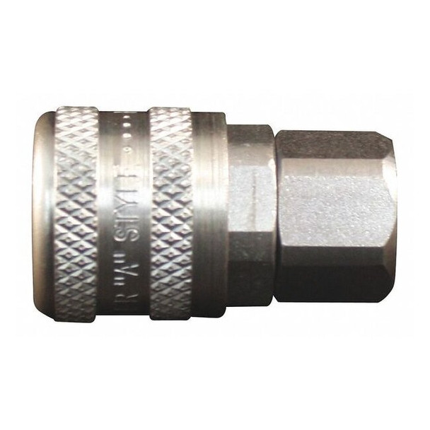 Milton A Style Coupler, 1/4 in FNPT, Steel, PK10 775