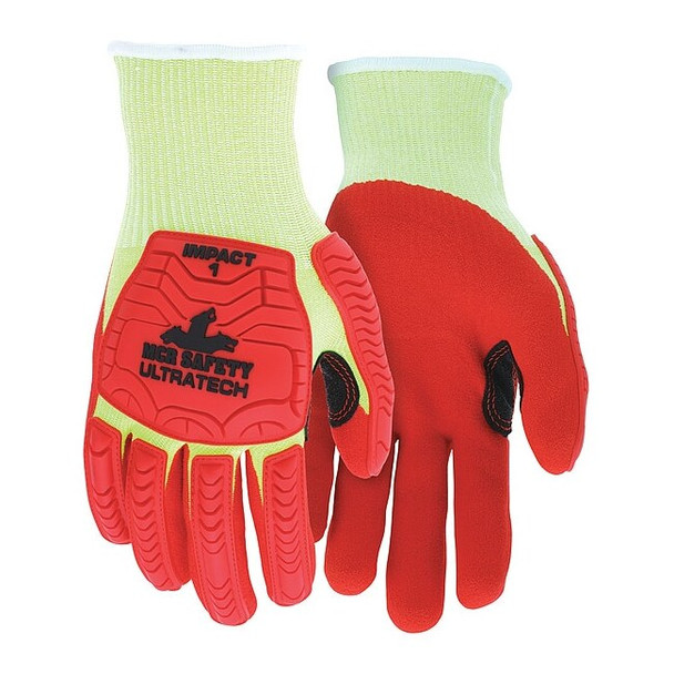 Coated Gloves, Cut Level A4 ,Dipped ,Foam Nitrile ,Sandy ,L 12 PK