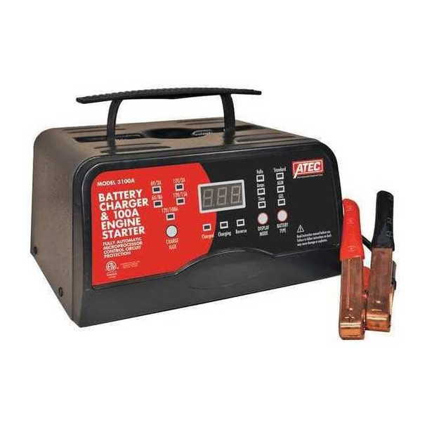 Atec Battery Charger, Automatic Charging For Battery Voltage: 6, 12 3100A
