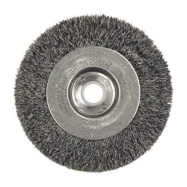 4" Narrow Face Crimped Wire Wheel .0118" Steel 5/8"-1/2" Arbr Hole, PK2